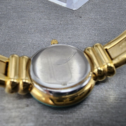 Charmex Watch Women 25mm Gold Dial Gold Tone Round Interchangeable Bezel New Bat9