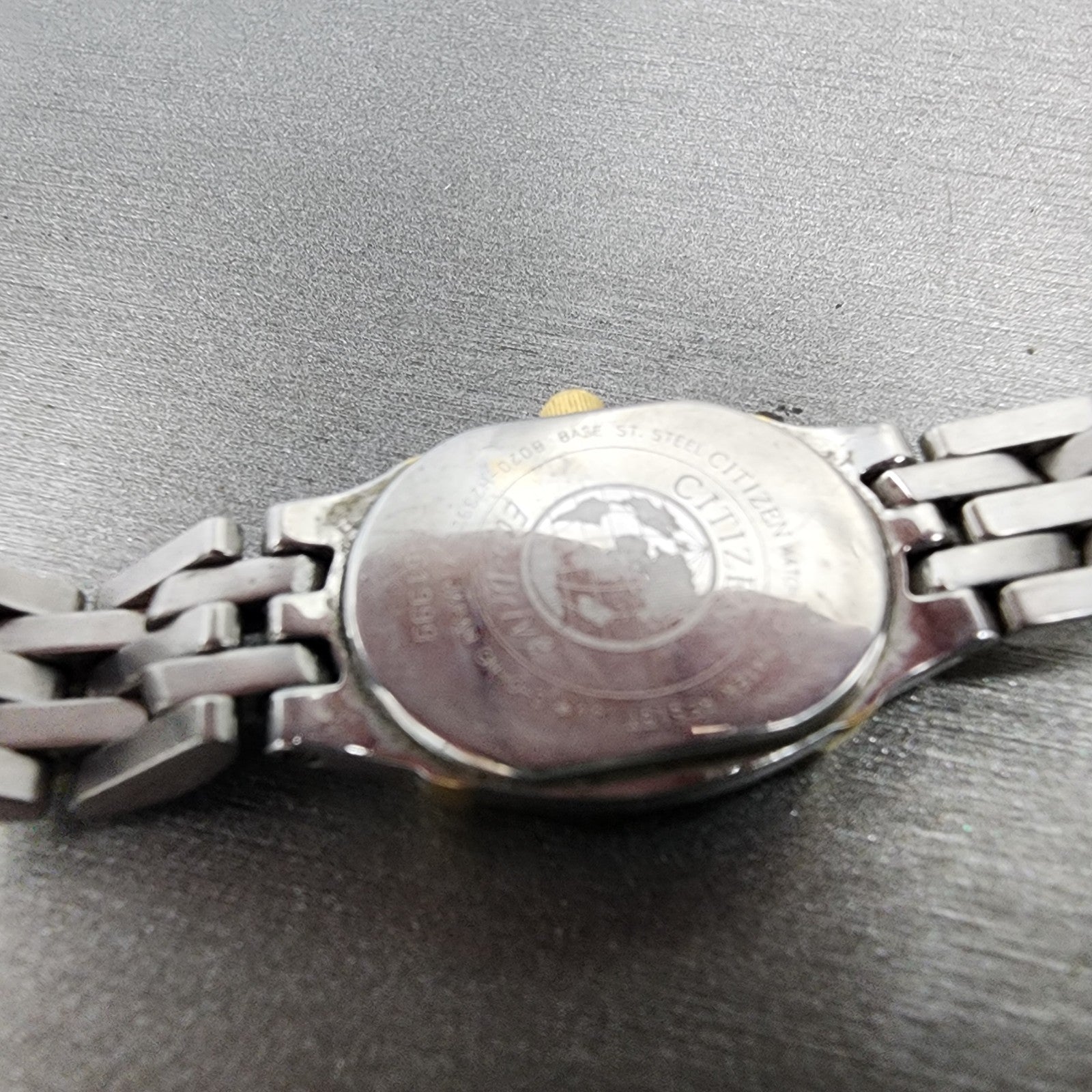 Citizen EcoDrive Watch Women 17mm MOP Dial Two Tone Oval B020H23923 Runs9