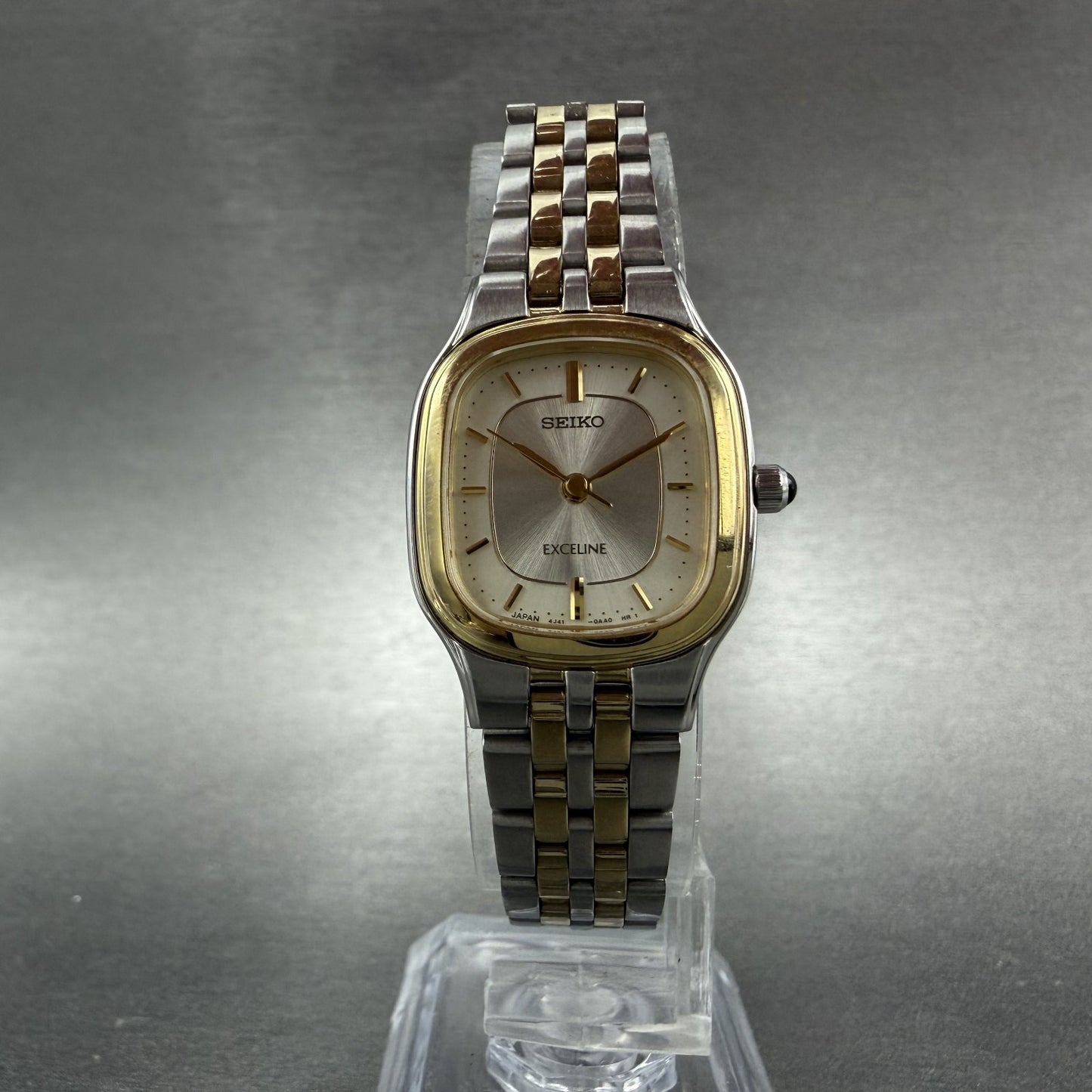 Seiko Exceline Watch Women 21mm White Dial Two Tone 4J41-0AA0 New Battery5