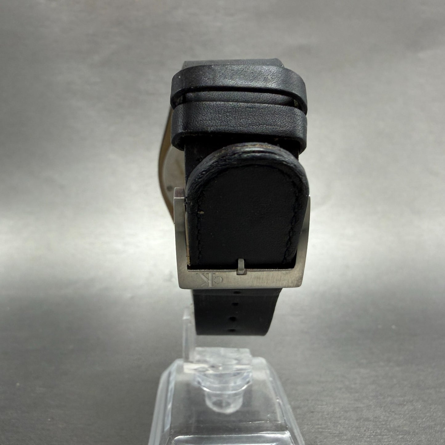 Calvin Klein Watch Men 35mm Black Dial Silver Tone Round K16111 New Battery7