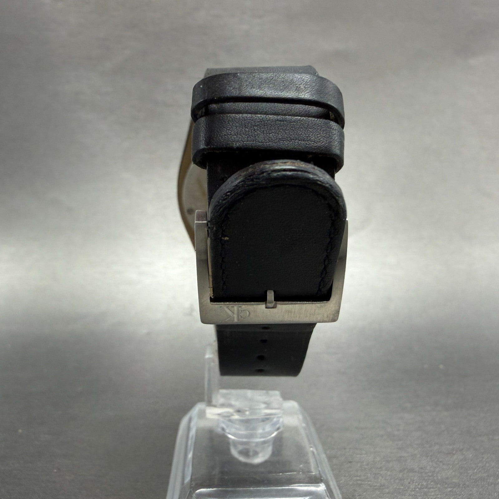 Calvin Klein Watch Men 35mm Black Dial Silver Tone Round K16111 New Battery7