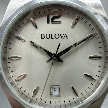 Bulova Watch Women 34mm Gray Dial Silver Tone Date Round 96M126 New Battery1